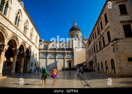 Palast des Rektors und die Kathedrale, Dubrovnik, Kroatien Stockfoto