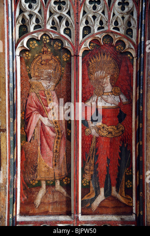 Malte Lettner Darstellung Orders of Angels, Herrschaften und Seraphim, St. Michael und alle Engel Kirche, Barton Turf, Norfolk Stockfoto