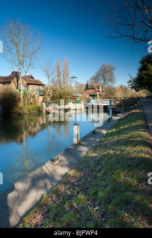 Sonning-Sperre auf Fluß Themse, Sonning, Berkshire, Großbritannien Stockfoto