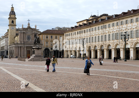 Italien, Piemont, Turin, Torino Piazza San Carlo Stockfoto