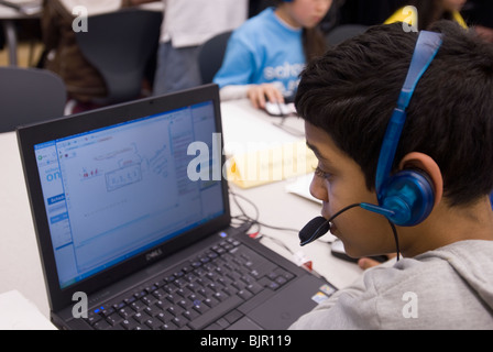 Technologie-nach der Schule-Mathematik-Programm in Brooklyn in New York Stockfoto