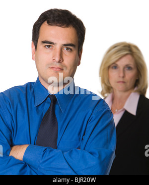 Zwei Geschäftsleute in Diskussion Stockfoto