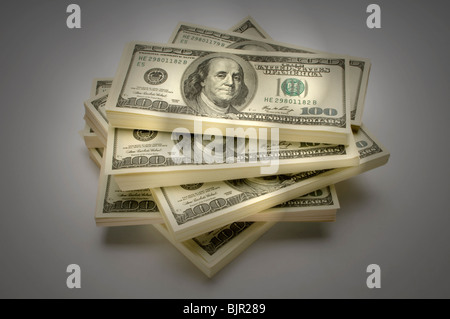 Stapel von Amerika Geld Stockfoto