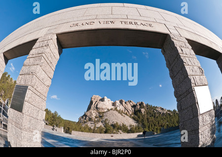 Mount Rushmore National Memorial von Grand View Terrasse, South Dakota, USA Stockfoto