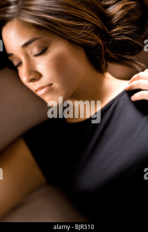 Frau schläft Stockfoto