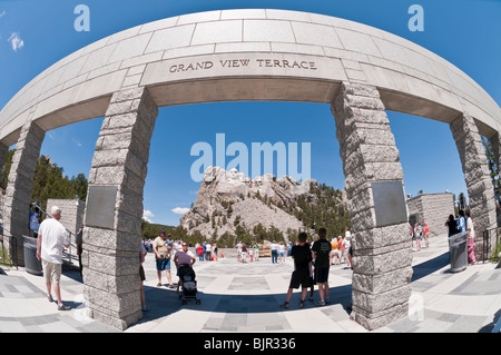 Mount Rushmore National Memorial von Grand View Terrasse, South Dakota, USA Stockfoto