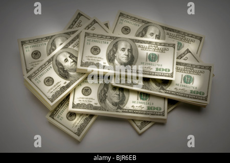 Stapel von Amerika Geld Stockfoto