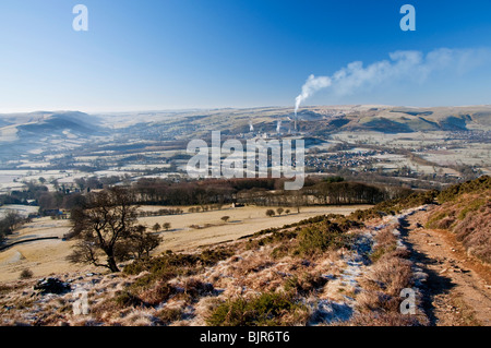 Hope Valley von Win Hügel im Peak District Stockfoto