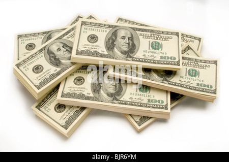 Stapel von Amerika Geld Stockfoto