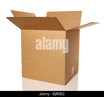 Braune Pappe Container-box Stockfoto