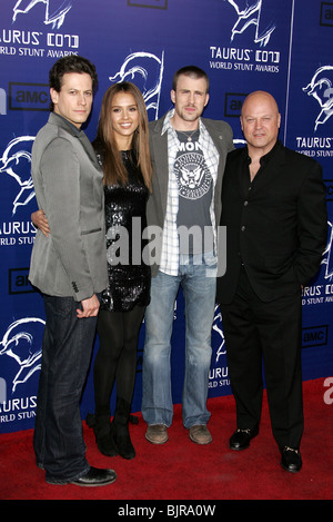 IOAN GRUFFUDD JESSICA ALBA CHRIS EVANS & MICHAEL CHIKLIS 2007 TAURUS WORLD STUNT AWARDS PARAMOUNT STUDIOS HOLLYWOOD LOS ANGE Stockfoto