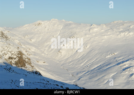 ESK Pike und der Fluß Esk im englischen Lake District National Park. Stockfoto