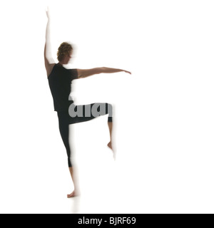 Silhouette der Ballett-Tänzerin Stockfoto