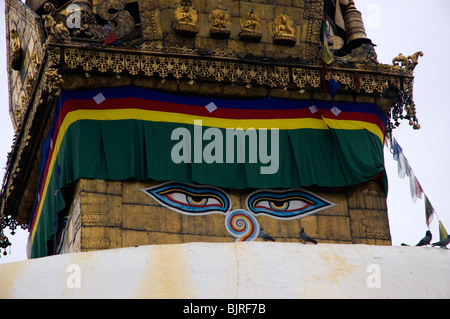 Bodhnath, Boudha, Stupa Tempel in Kathmandu, Nepal. Stockfoto