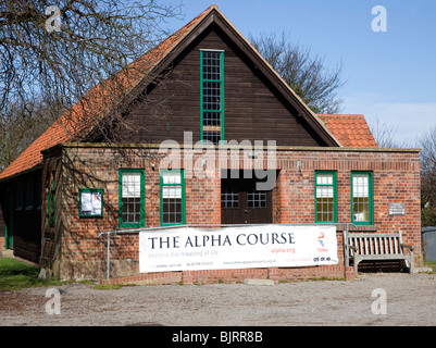 Der Alpha-Kurs anmelden, Kirchensaal, Aldeburgh, Suffolk Stockfoto