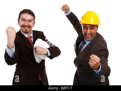 Geschäftsleute Teamarbeit Partner glücklich für ihren Erfolg Stockfoto