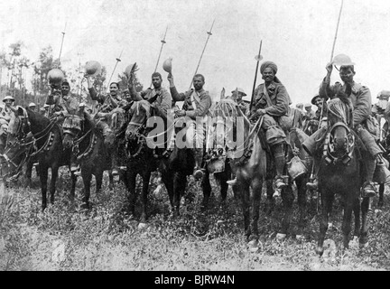 Indische Kavallerie nach ihre Ladung, Somme, Frankreich, Erster Weltkrieg, vom 14. Juli 1916, (c 1920). Artist: Unbekannt Stockfoto