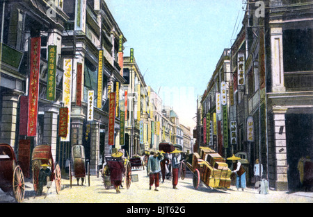 Queens Road Central, Hong Kong, China, c 1900. Artist: Unbekannt Stockfoto