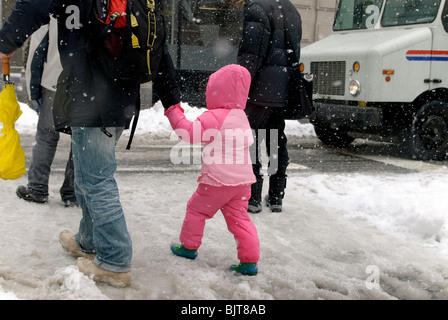 New York Winter Schneesturm, 26. Februar 2010 Stockfoto