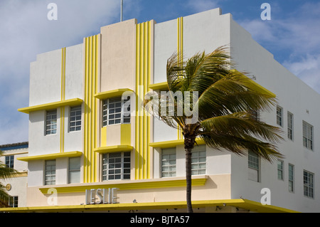 Die Art-Deco-Stil Boutique Leslie Hotel am South Beach, Miami, Florida, USA. Stockfoto