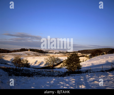 Winter-Szene Handley Lyme in der Nähe von Lyme Park Cheshire England Stockfoto