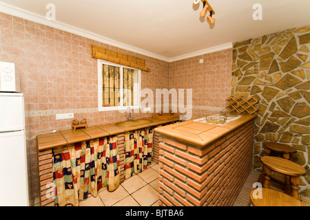 Kleine Küche in einer türkischen villa Stockfoto