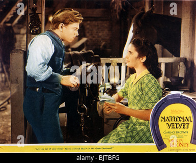 NATIONAL VELVET - 1945 MGM Film mit Mickey Rooney und Elizabeth Taylor Stockfoto