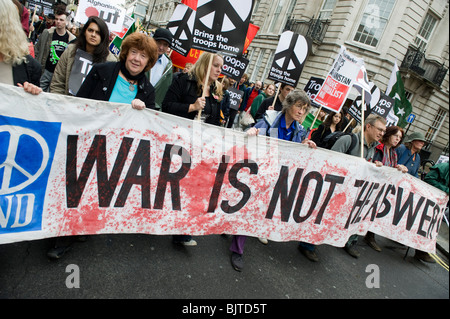 Ein Ende des Krieges in Afghanistan März, London Stockfoto