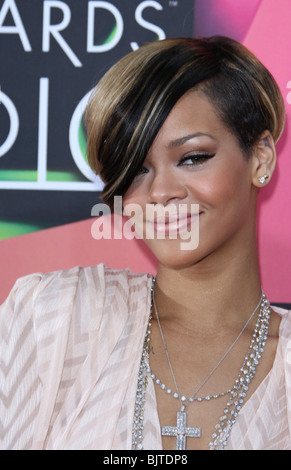 RIHANNA NICKELODEON KIDS CHOICE AWARDS 2010 LOS ANGELES CA USA 27 März 2010 Stockfoto