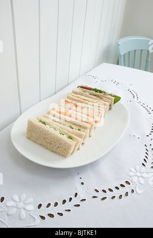 Auswahl von Finger-sandwiches Stockfoto