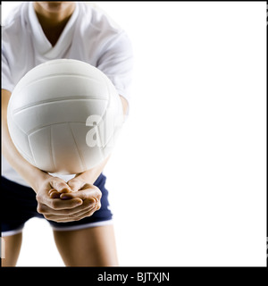 Volleyball-Spieler mit ball Stockfoto