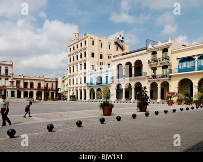 Kolonialarchitektur in Havanna (Habana) Old Town Plaza, Kuba Stockfoto