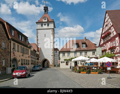 Der Stadtturm in Prichsenstadt, Franken, Bayern, Deutschland. Stockfoto