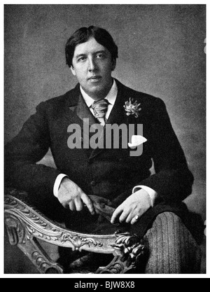 Oscar Wilde, irischer geborene Dramatiker und Witz, c 1891 (1956). Artist: Unbekannt Stockfoto