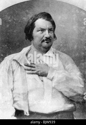 Honoré de Balzac, französischer Schriftsteller, c 1845-1890. Artist: Unbekannt Stockfoto