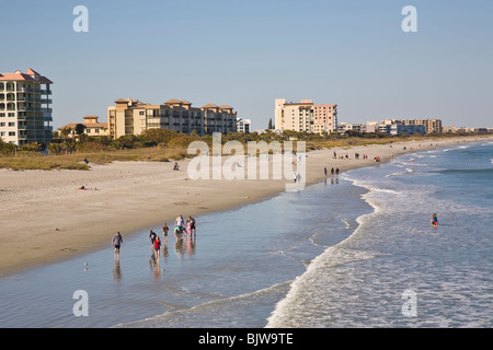 Cocoa Beach am Atlantik an der Küste von Florida Raum Stockfoto