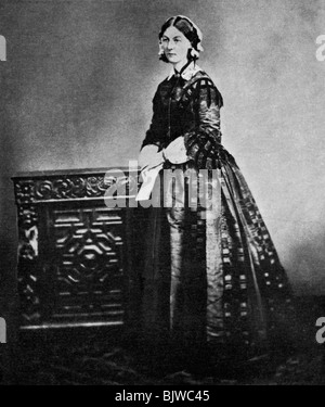 Florence Nightingale, Englische Krankenschwester und Krankenhaus Reformator, 1855 (1951). Artist: Unbekannt Stockfoto