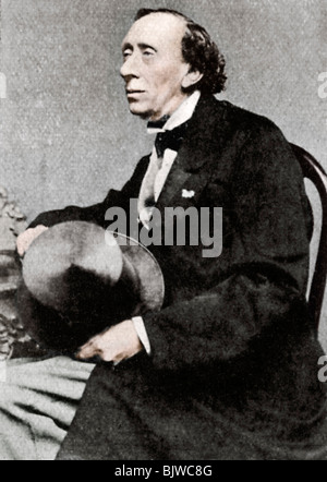Hans Christian Andersen, der dänische Autor und Dichter, Mitte des 19. Jahrhunderts. Artist: Unbekannt Stockfoto