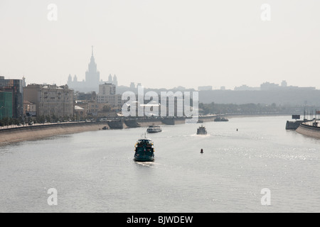 Der Fluss Moskwa in Moskau Stockfoto