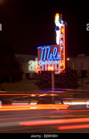 Mel's Drive-In auf Hollywood Boulevard, Hollywood, Kalifornien, USA Stockfoto