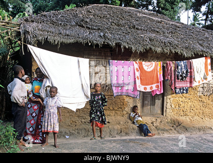 Traditionelle afrikanische Haus in Tansania Ostafrika Stockfoto