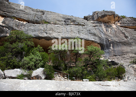 Schicksal Bell Anhang Abri Seminole Canyon Texas USA Stockfoto