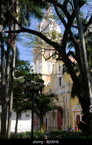 Kathedrale von Cartagena (de Indias), Parque de Bolivar, Kolumbien. Stockfoto