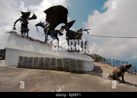 Denkmal für die ursprünglichen Siedler, Manizales (Stadt in der Kaffee-Anbau-Region), Kolumbien. Stockfoto