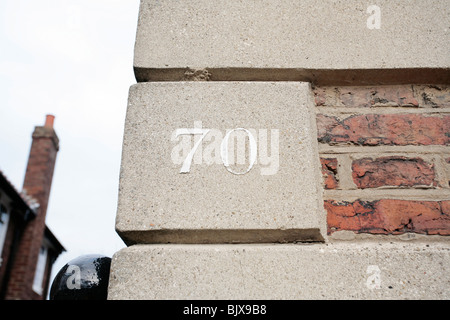 Nummer 70 Stockfoto