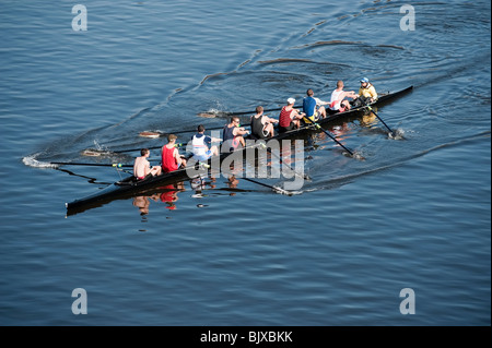 Rudern ein scull Boot Stockfoto