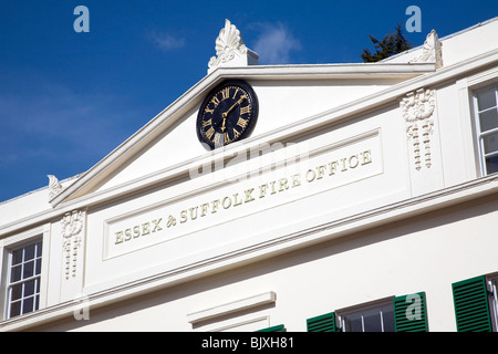 Essex und Suffolk Feuer Bürogebäude Detail erbaut 1820, Colchester, Essex Stockfoto