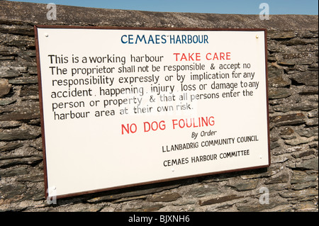 Cemaes Bay Harbour Anglesey North Wales UK Stockfoto