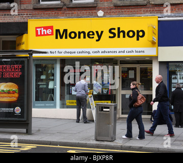 Geld Shop, Nottingham, England, Großbritannien Stockfoto