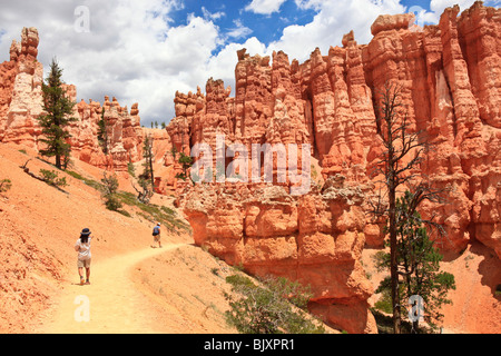 Touristen im Bryce Canyon, utah Stockfoto